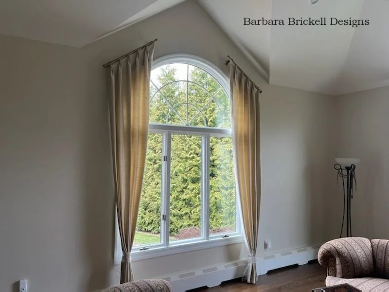 Barbara Brickel Interio Design Angled Drapery Suffolk County NY