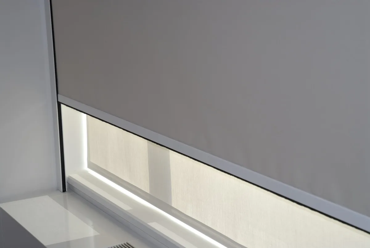 Blackout Roller Shade in Side Channel