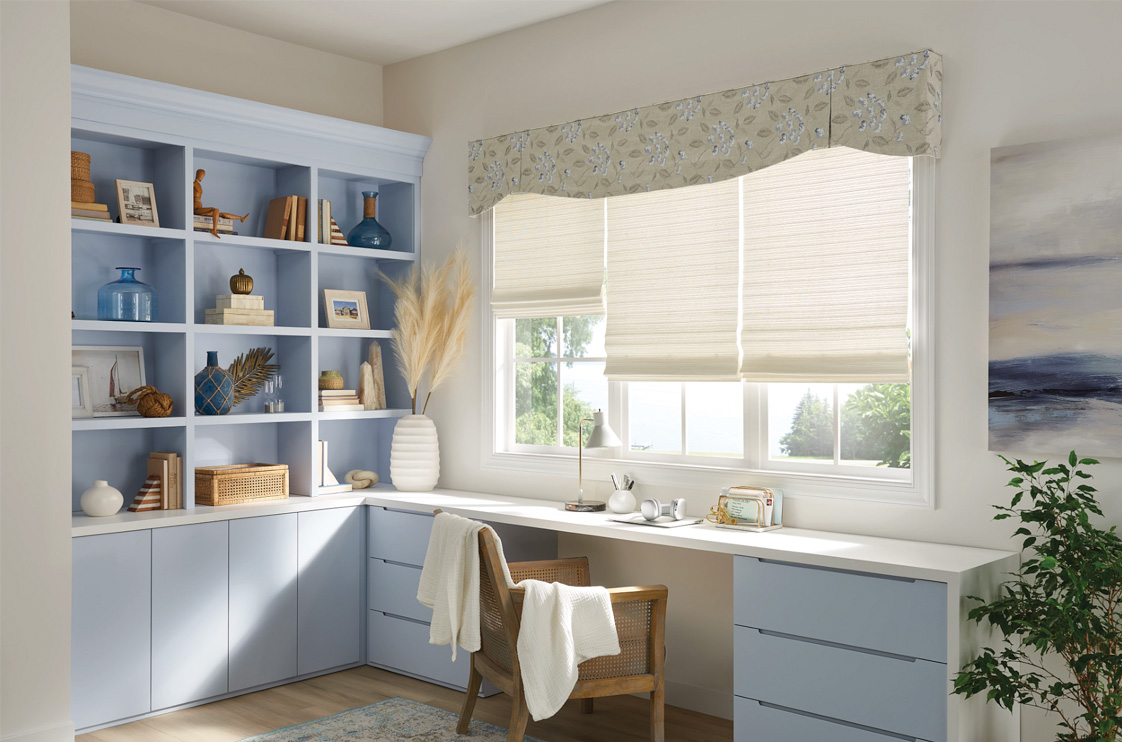 Custom drapery cornice and top treatment installation