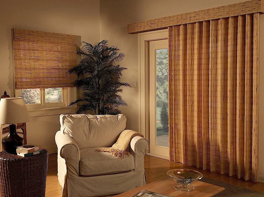 Woven and woven drapery