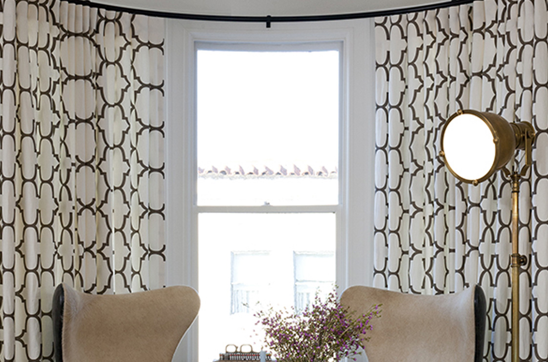 Custom drapery pleat styles and fabrication detail