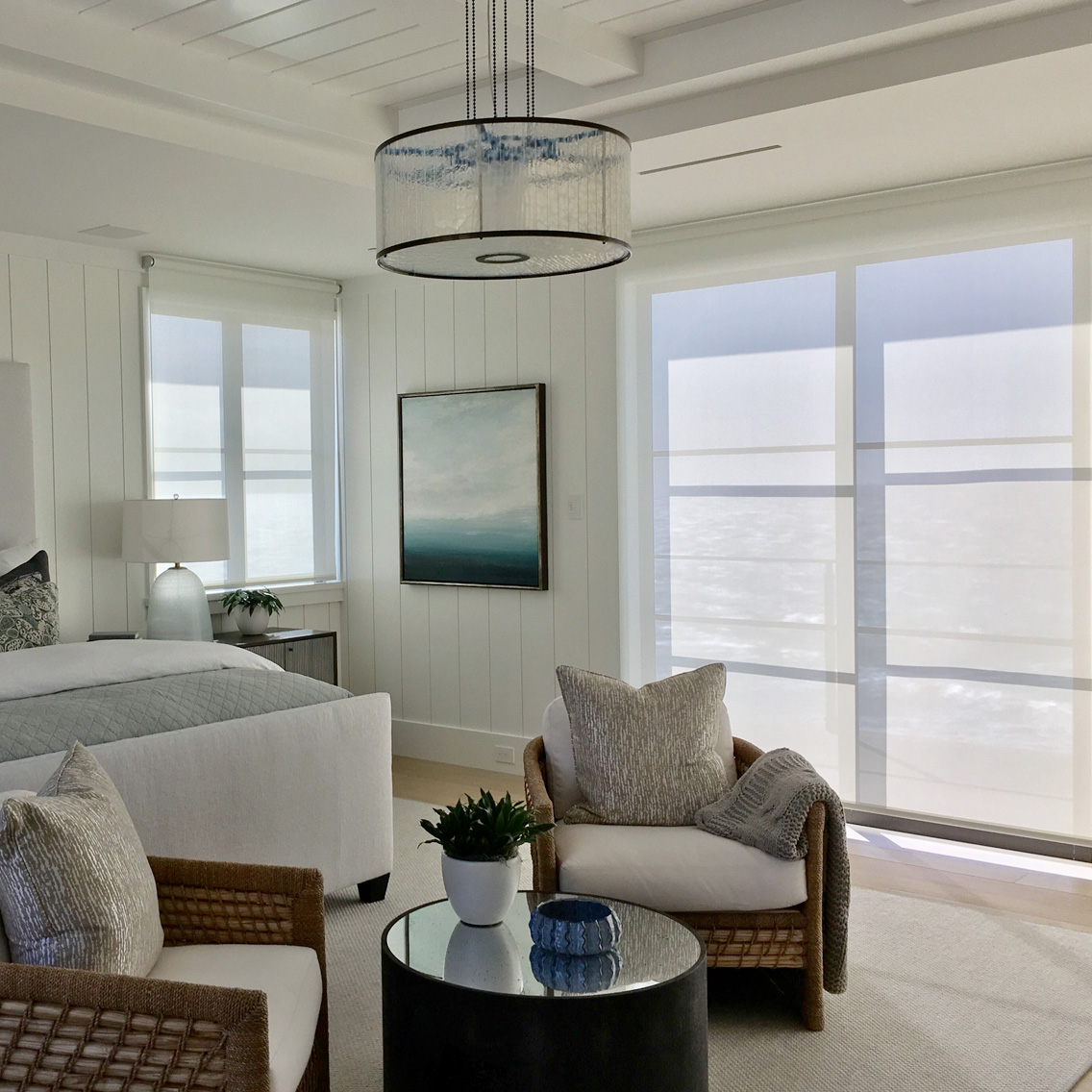 Custom window treatments in a beautifully styled room